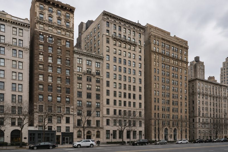 Row of prewar New York City apartment buildings subject to FISP
